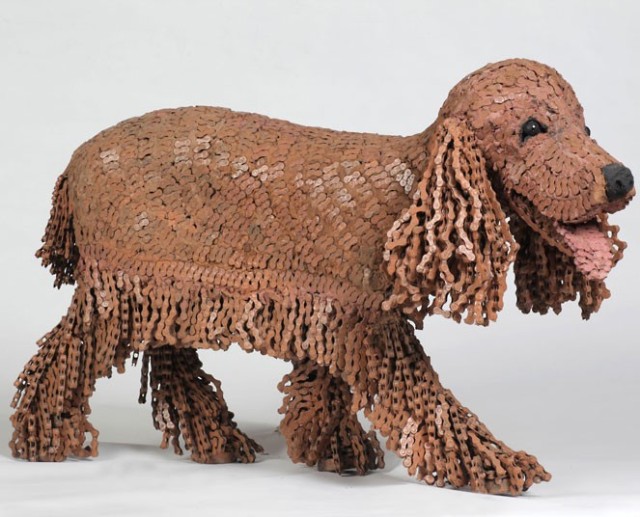Dog Sculptures Made with Bicycle Parts Nirit Levav Packer 12