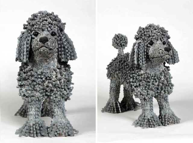 Dog Sculptures Made with Bicycle Parts Nirit Levav Packer 14