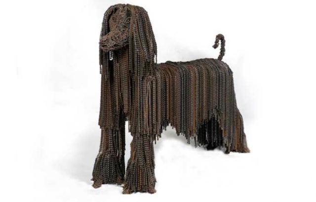 Dog Sculptures Made with Bicycle Parts Nirit Levav Packer 3