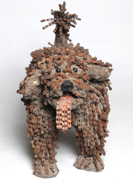 Dog Sculptures Made with Bicycle Parts Nirit Levav Packer 4
