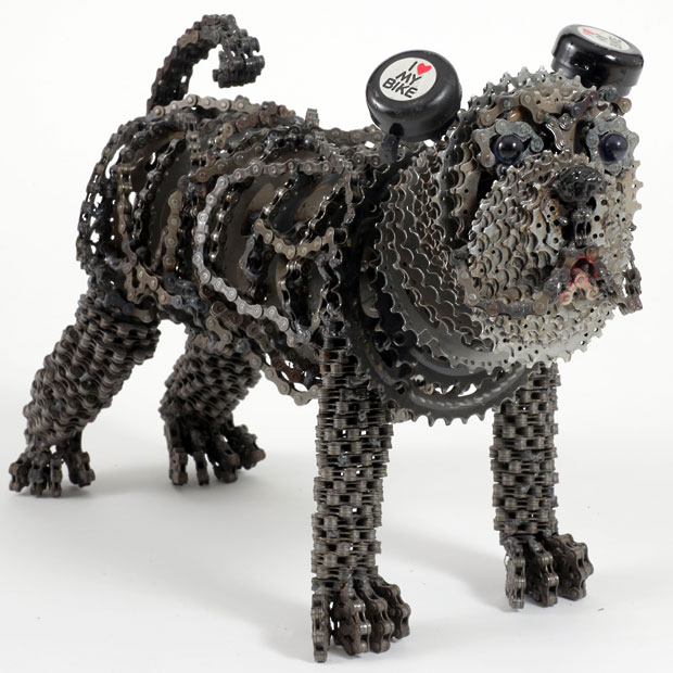Dog Sculptures Made with Bicycle Parts Nirit Levav Packer 6
