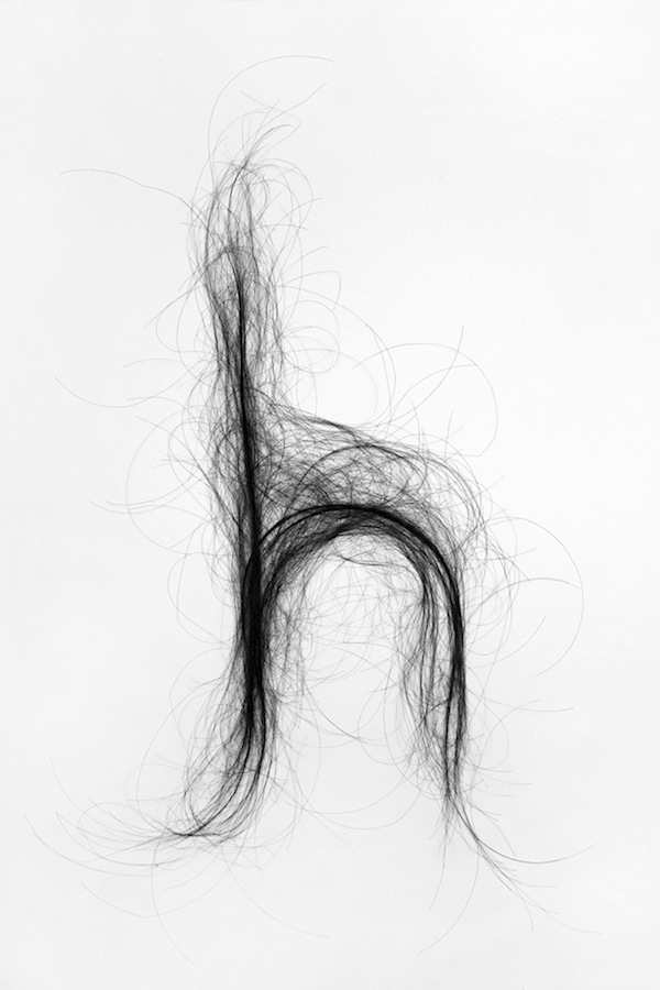 Human Hair Typography Monique Goossens 2