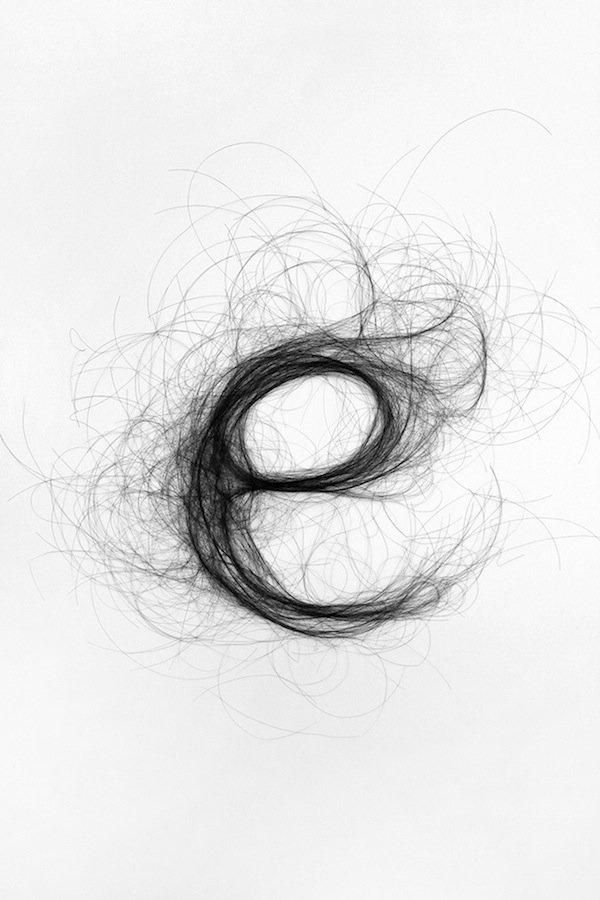 Human Hair Typography Monique Goossens