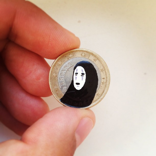 Tale you Lose pop culture characters painted on coins Andre Levy 10