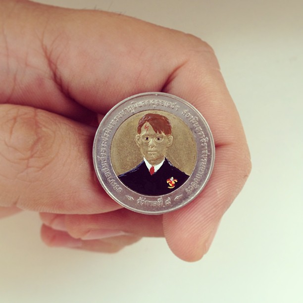 Tale you Lose pop culture characters painted on coins Andre Levy 12