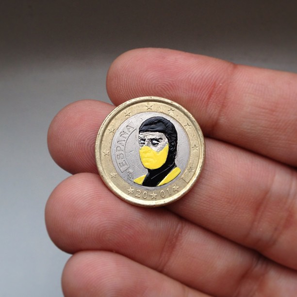 Tale you Lose pop culture characters painted on coins Andre Levy 14