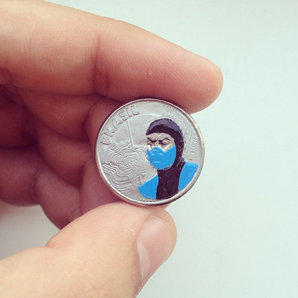 Tale you Lose pop culture characters painted on coins Andre Levy 15