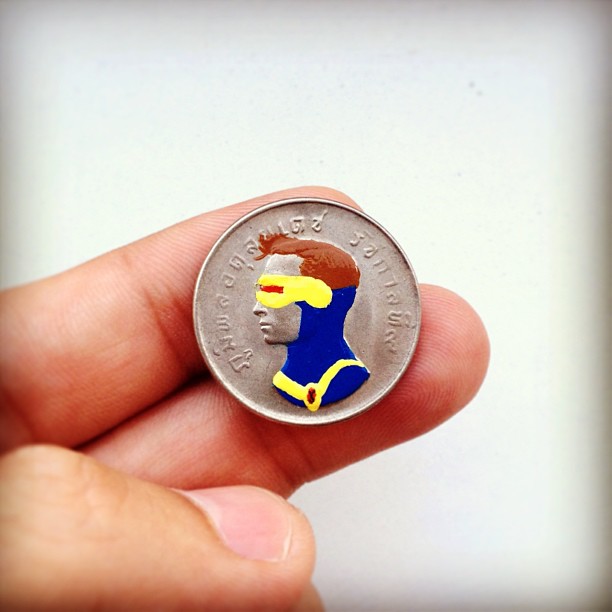 Tale you Lose pop culture characters painted on coins Andre Levy 2