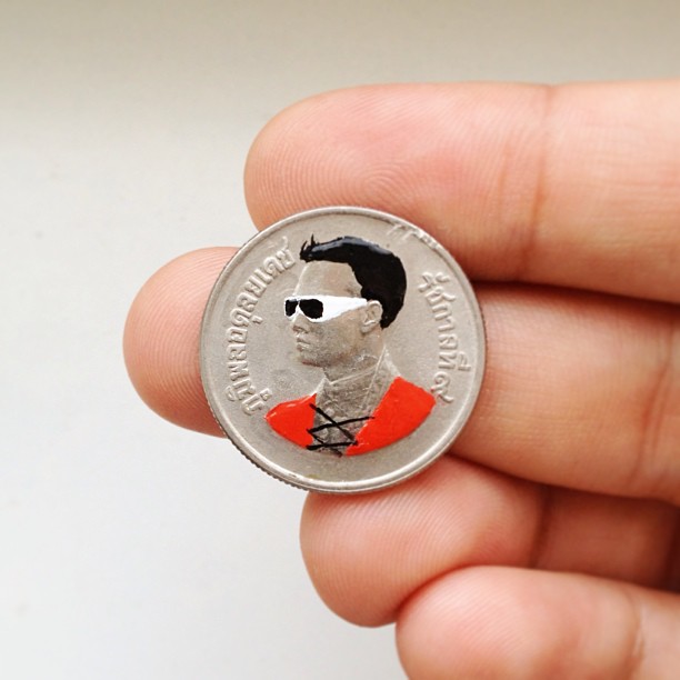 Tale you Lose pop culture characters painted on coins Andre Levy 20