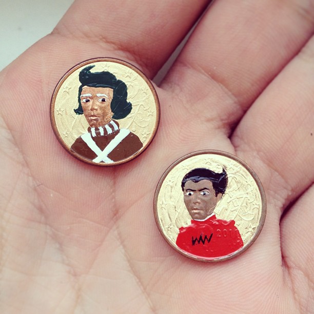 Tale you Lose pop culture characters painted on coins Andre Levy 24