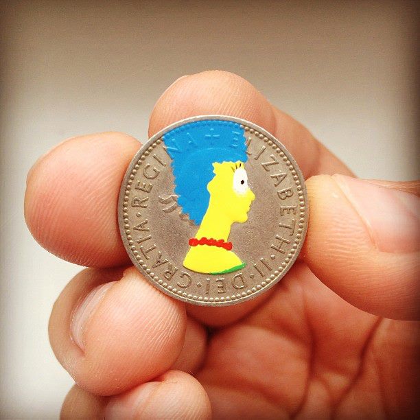 Tale you Lose pop culture characters painted on coins Andre Levy 26