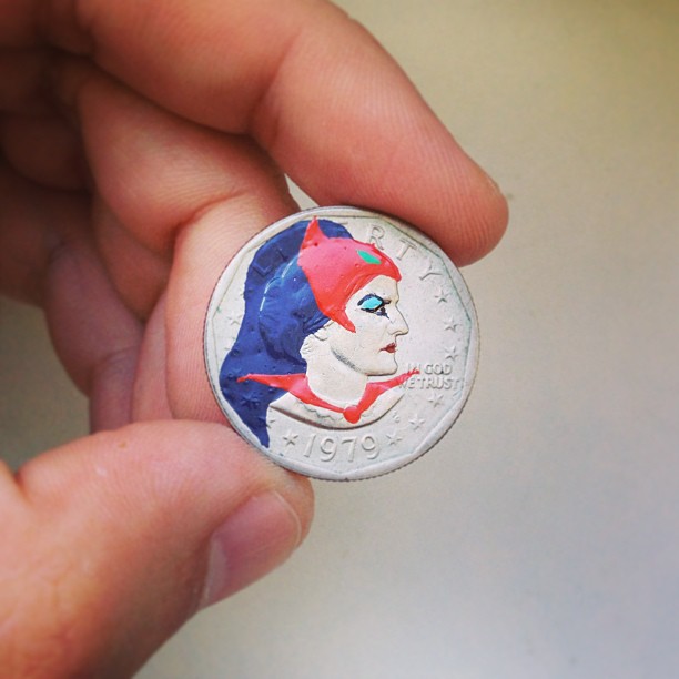 Tale you Lose pop culture characters painted on coins Andre Levy 3