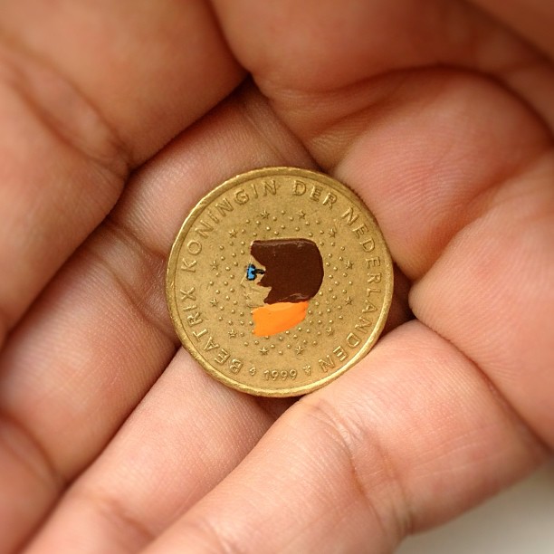 Tale you Lose pop culture characters painted on coins Andre Levy 30