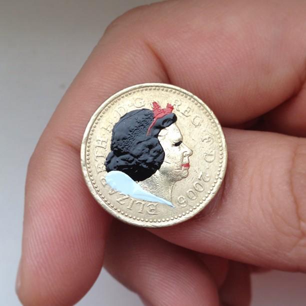 Tale you Lose pop culture characters painted on coins Andre Levy 32