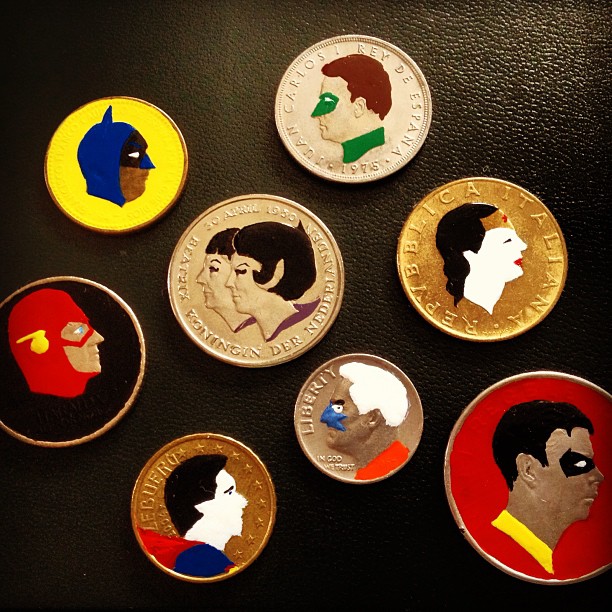 Tale you Lose pop culture characters painted on coins Andre Levy 34
