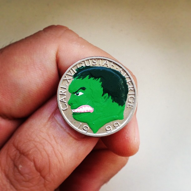 Tale you Lose pop culture characters painted on coins Andre Levy 4