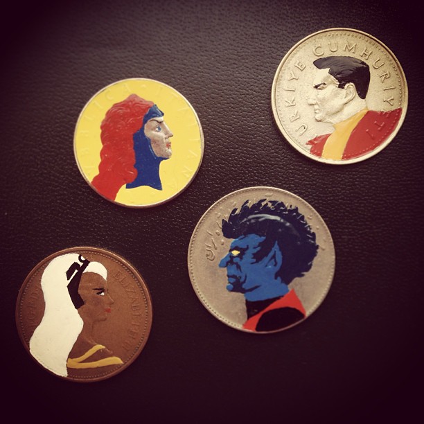 Tale you Lose pop culture characters painted on coins Andre Levy 5