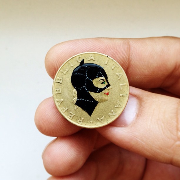 Tale you Lose pop culture characters painted on coins Andre Levy