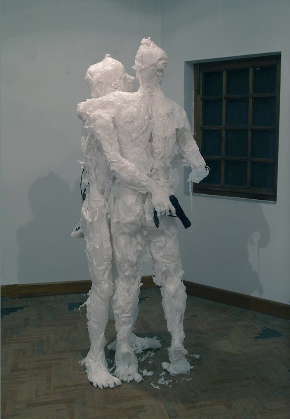 Plastic bag sculptures Khalil Chishtee 2